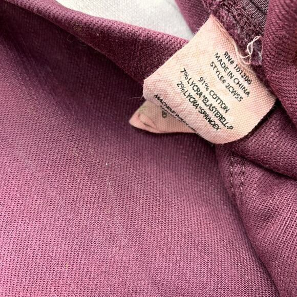 Soft Surroundings Jegging Jean Womens Sz M Pull On Elastic Waist Purple Dye Wash - Picture 7 of 7